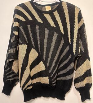 Vintage Jagro Sweater Made in W Germany Abstract Art Knit Wool Blend Unisex